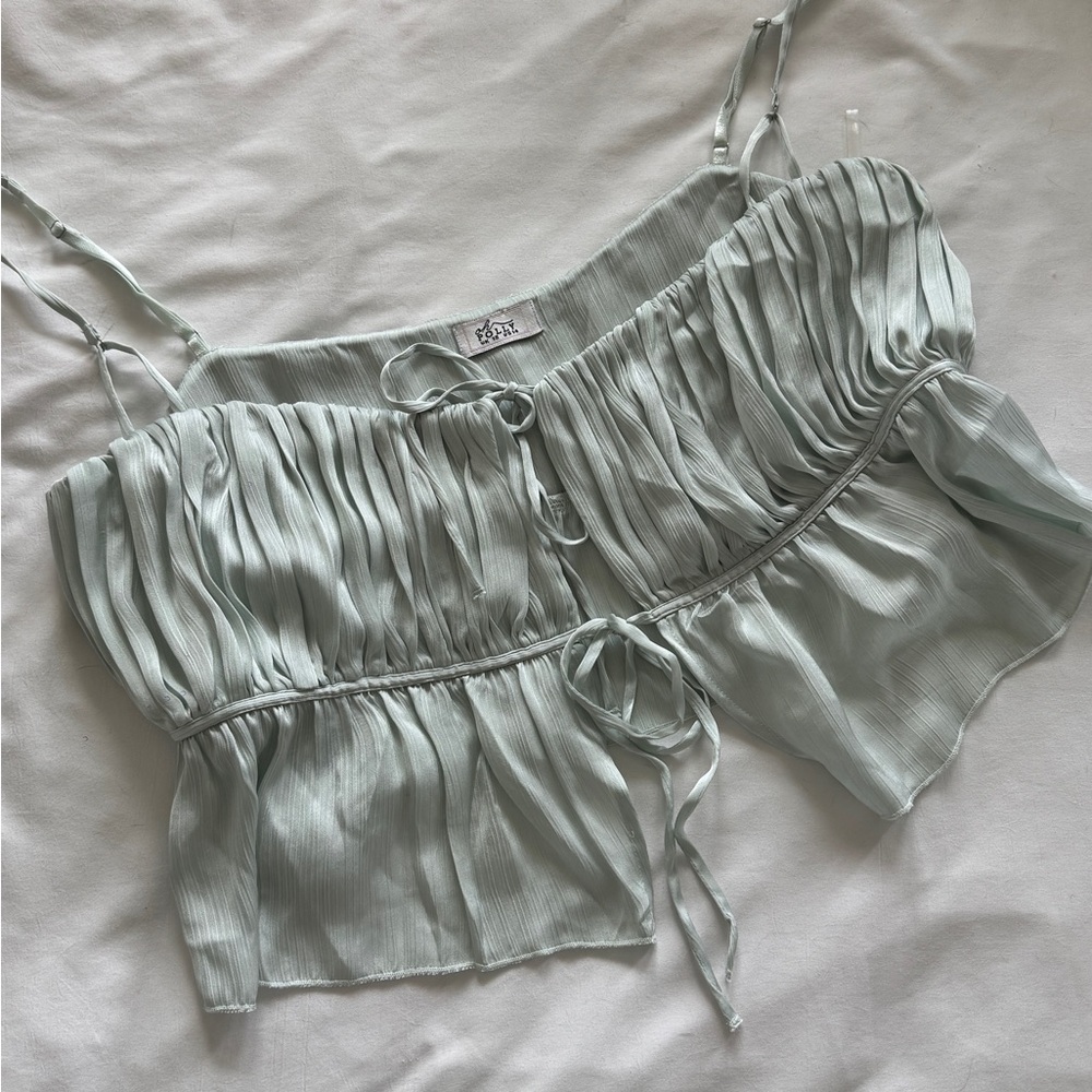 Oh Polly sage green Pleated Camisole